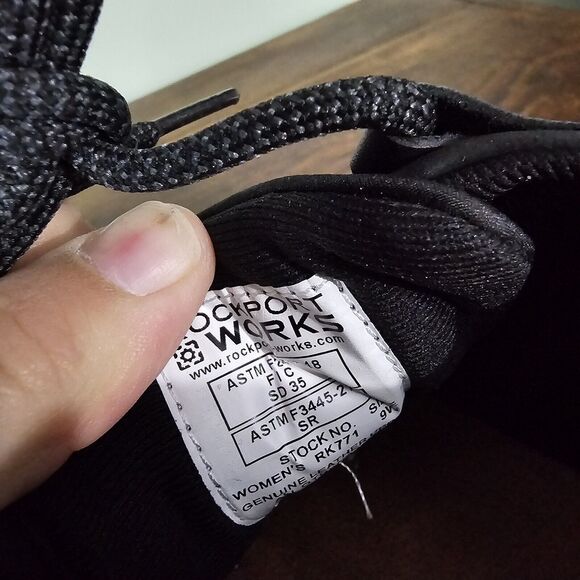 Rockport Womens Pulse Tech Composite Toe Work Fashion Sneaker Black 9W - Picture 7 of 8